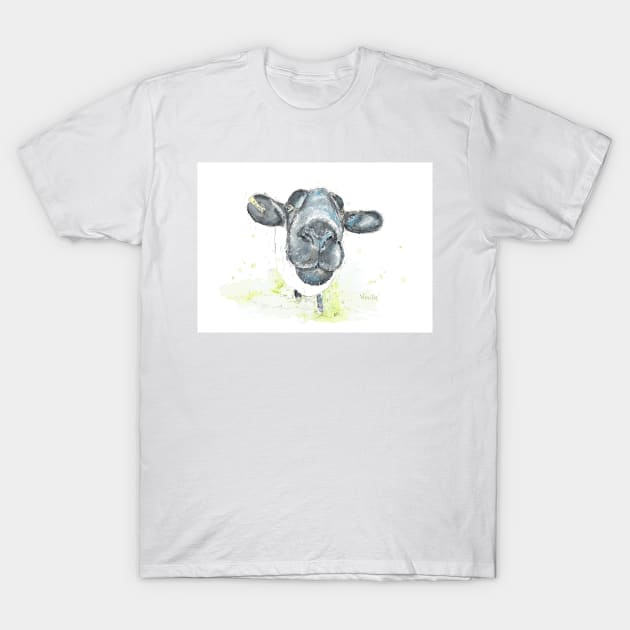 Neville the black faced sheep. T-Shirt by DebTheZeb